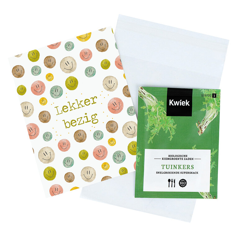 Zaden in bioplastic zakje