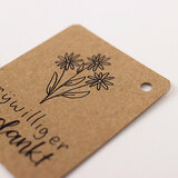 Vrijwilliger bedankt - bedankje zaden in linnenzakje