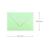 Envelop - Mint | 177 x 125 mm|Maatgeving