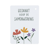 Label - Bedankt voor de samenwerking | 60 x 80 mm | Voorkant