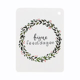 Label - Fijne feestdagen | 60 x 80 mm | Voorkant