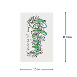 Bloemenzaden met kaart 'Bloom where you are planted' verpakt in pergamijn zakje