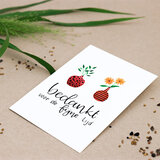 Sfeerfoto ansichtkaart 100 x 148 mm met de tekst &lsquo;Bedankt voor de fijne tijd&rsquo;