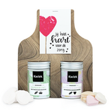 Jij hebt hart voor de zorg - Snoeptas met twee blikjes snoep // Maartje 