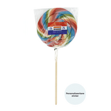 1000 kleuren bedankt - Lolly met gepersonaliseerde sticker