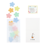 Let love grow - Groeiconfetti in pergamijn zakje met klapkaartje // Eef