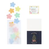 Merry Christmas and a happy new year - Groeiconfetti in pergamijn zakje met klapkaartje // Mijksje