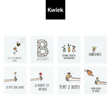 Brievenbus bedankje - Zaadbommetjes in linnenzakje met ansichtkaart