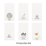 Brievenbus bedankje; groeiconfetti in pergamijn zakje met ansichtkaart in kraft envelop