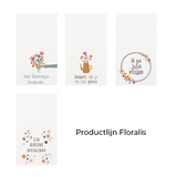 Brievenbus bedankje; groeiconfetti in pergamijn zakje met ansichtkaart in kraft envelop