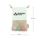 Brievenbus bedankje - Zaadbommetjes in netzakje met ansichtkaart