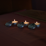 Een blikje vol geluk - Kaarsenzandtas met 3 blikjes // Eef