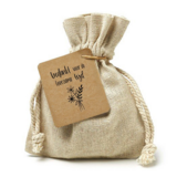 Zaden in linnenzakje - Bedankt voor de leerzame tijd - Hoofdfoto