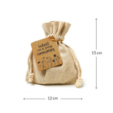 Zaden in linnenzakje - Bedankt voor de prettige samenwerking - Maatgeving