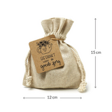 Zaden in linnenzakje - Bedankt voor de goede zorg - Maatgeving