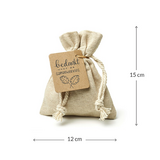 Bedankje zaden in linnenzakje - Bedankt voor de samenwerking - Maatgeving