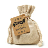 Zaden in linnenzakje - Bedankt voor je aandacht - Hoofdfoto