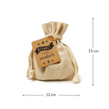 Zaden in linnenzakje - Bedankt voor je aandacht - Maatgeving