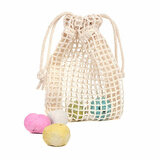 Zaadbommetjes in netzakje - Netzakje samen getrokken