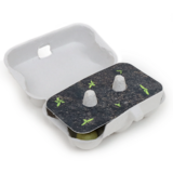 Zaadbommetjes in eierdoosje - Eierdoosje open met inleg