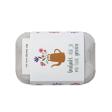 Zaadbommetjes in eierdoosje - Bovenaanzicht wikkel