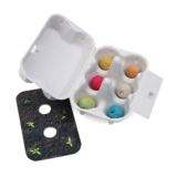 Zaadbommetjes in eierdoosje - Eierdoosje open zonder inleg