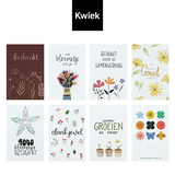 Brievenbus bedankje - zadenpakket (4 zakjes) met zweltabletten met ansichtkaart