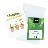 Zaden in bioplatic zakje - Meester, jij laat mij groeien - Hoofdfoto
