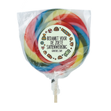 Bedankt voor de zoete samenwerking - Lolly met gepersonaliseerde sticker