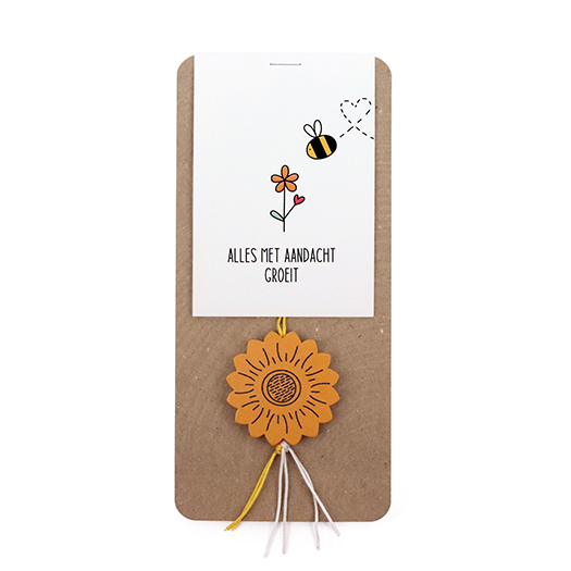 Alles met aandacht groeit - Gelukshanger in buidel 