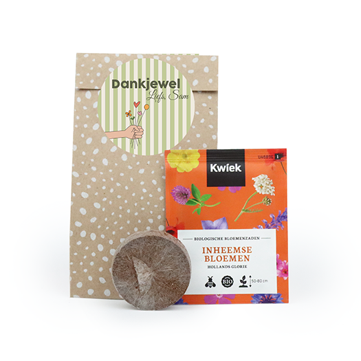 Dankjewel - zaden in cadeauzakje