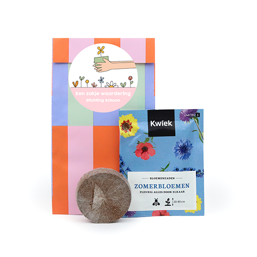 Een zakje waardering - zaden in cadeauzakje