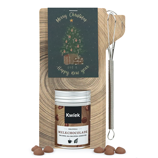 Merry Christmas and a happy new year - Chocolademelk in tas met mini garde // Mijksje