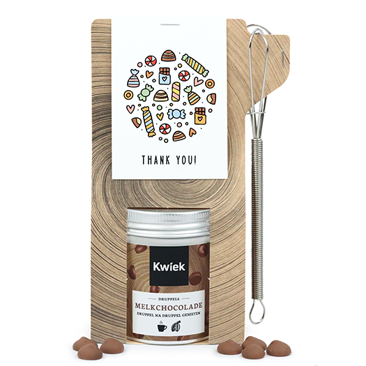 Thank you! - Chocolademelk in tas met mini garde // Eef