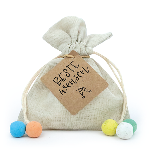 Beste wensen - Zaadbommetjes in linnenzakje // Maartje