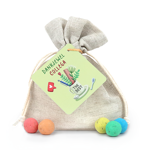 Dankjewel collega - Zaadbommetjes in linnenzakje // Annelies