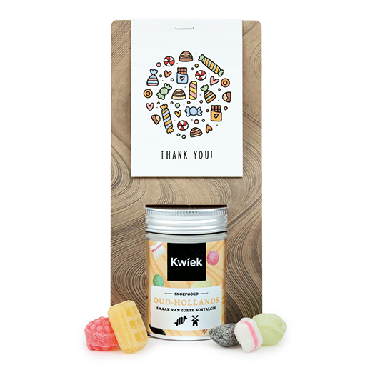 Thank you! - Snoeptas met blikje snoep // Eef