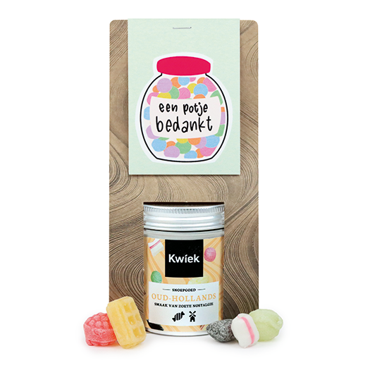 Een potje bedankt - Snoeptas met blikje snoep // Maartje