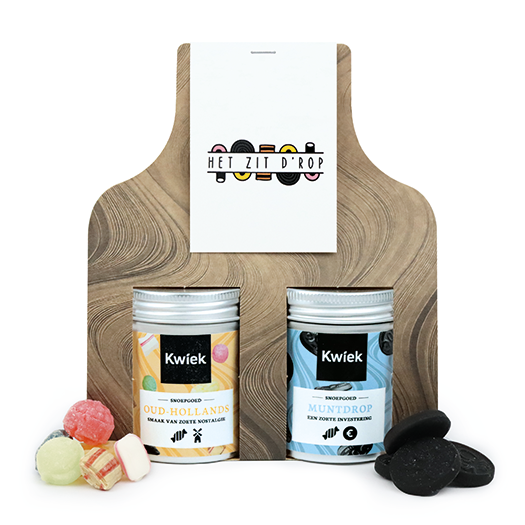 Het zit d&#039;rop - Snoeptas met twee blikjes snoep // Eef