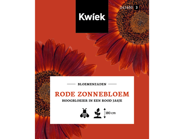 Rode zonnebloem zaden -  Kwiek Uitdeel zakjes (op = op)