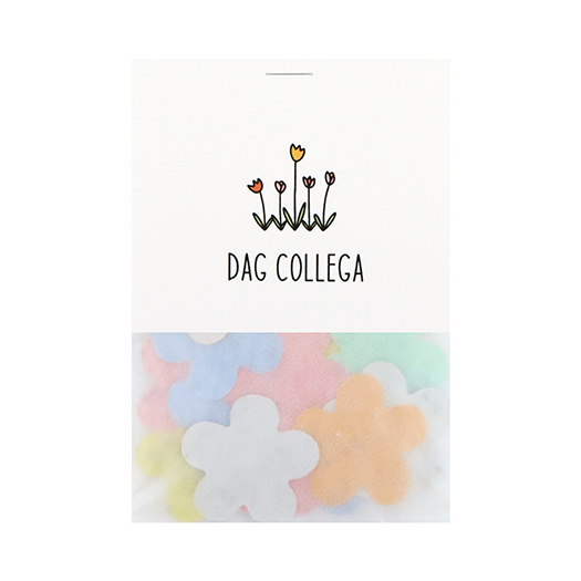 Dag collega - Groeiconfetti in pergamijn zakje met klapkaartje // Eef