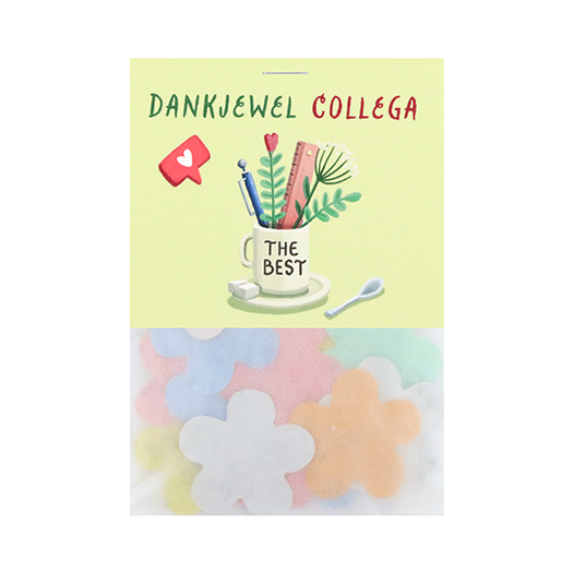 Dankjewel collega - Groeiconfetti in pergamijn zakje met klapkaartje // Lies
