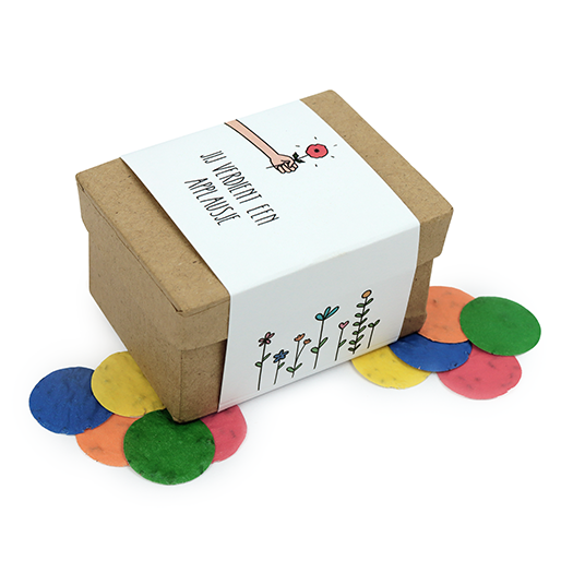 Jij verdient een applausje - Groeiconfetti in papier mach&eacute; doosje // Eef