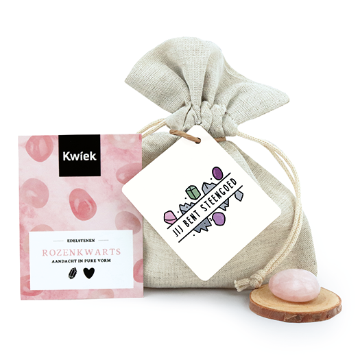 Jij bent steengoed - Edelsteen in linnenzakje // Eef