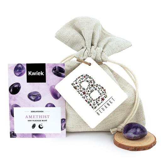 Bedankt - Edelsteen in linnenzakje // Eef