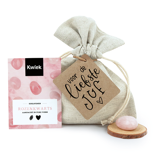 Voor de liefste juf - Edelsteen in linnenzakje // Maartje