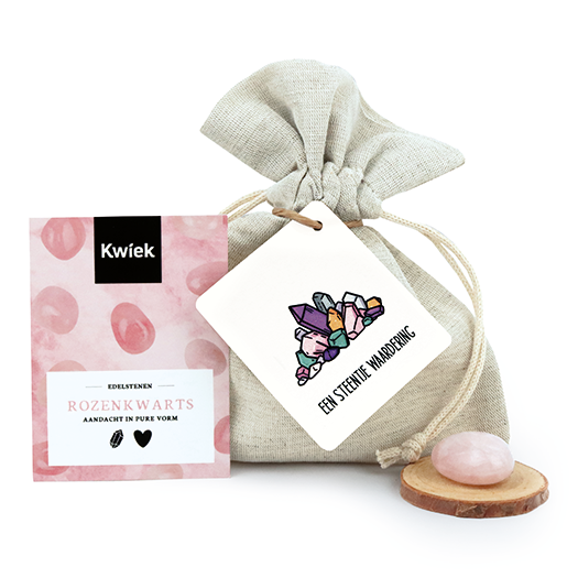 Een steentje waardering - Edelsteen in linnenzakje // Eef