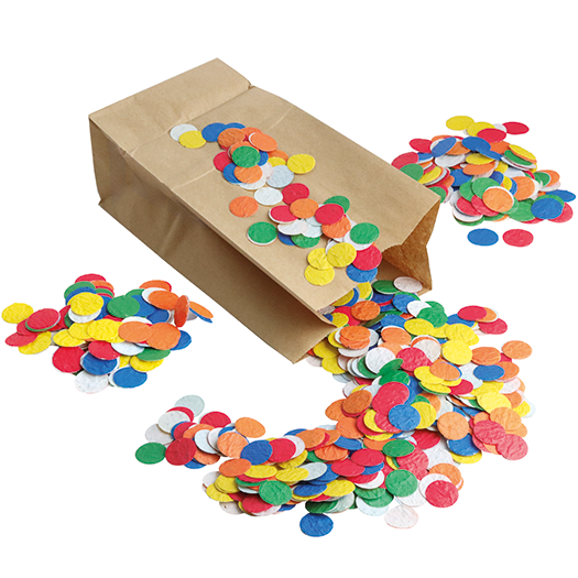 Ronde groeiconfetti - circa 1000 stuks
