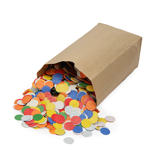 Ronde groeiconfetti - circa 1000 stuks