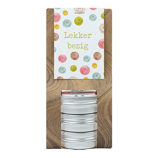 Lekker bezig - Kaarsenzandtas met 3 blikjes // Mijksje